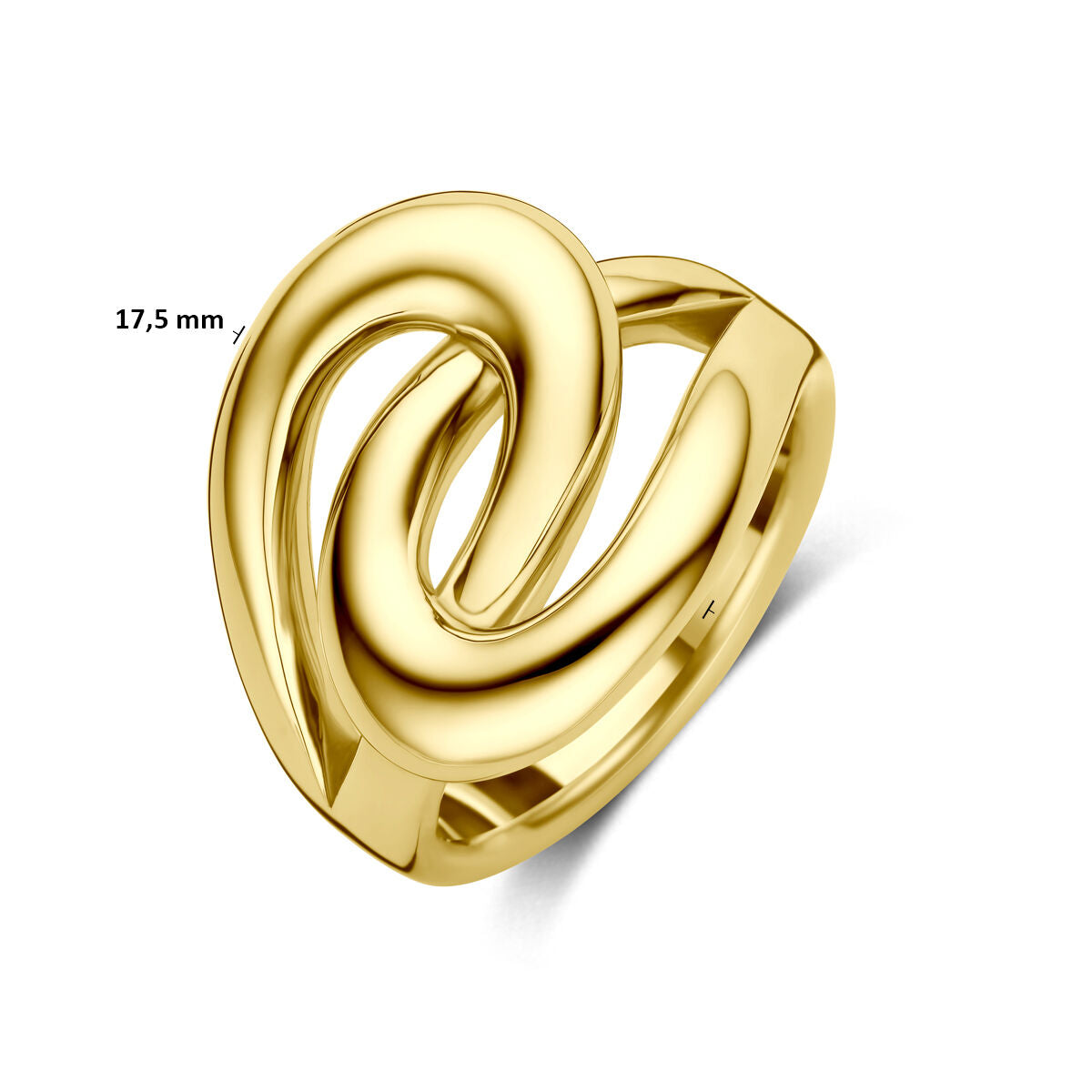 Ring knoop 14K geelgoud 17.5 mm