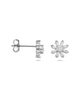 Zilveren gerhodineerde oorknoppen zirkonia 8,5 mm - 1341565