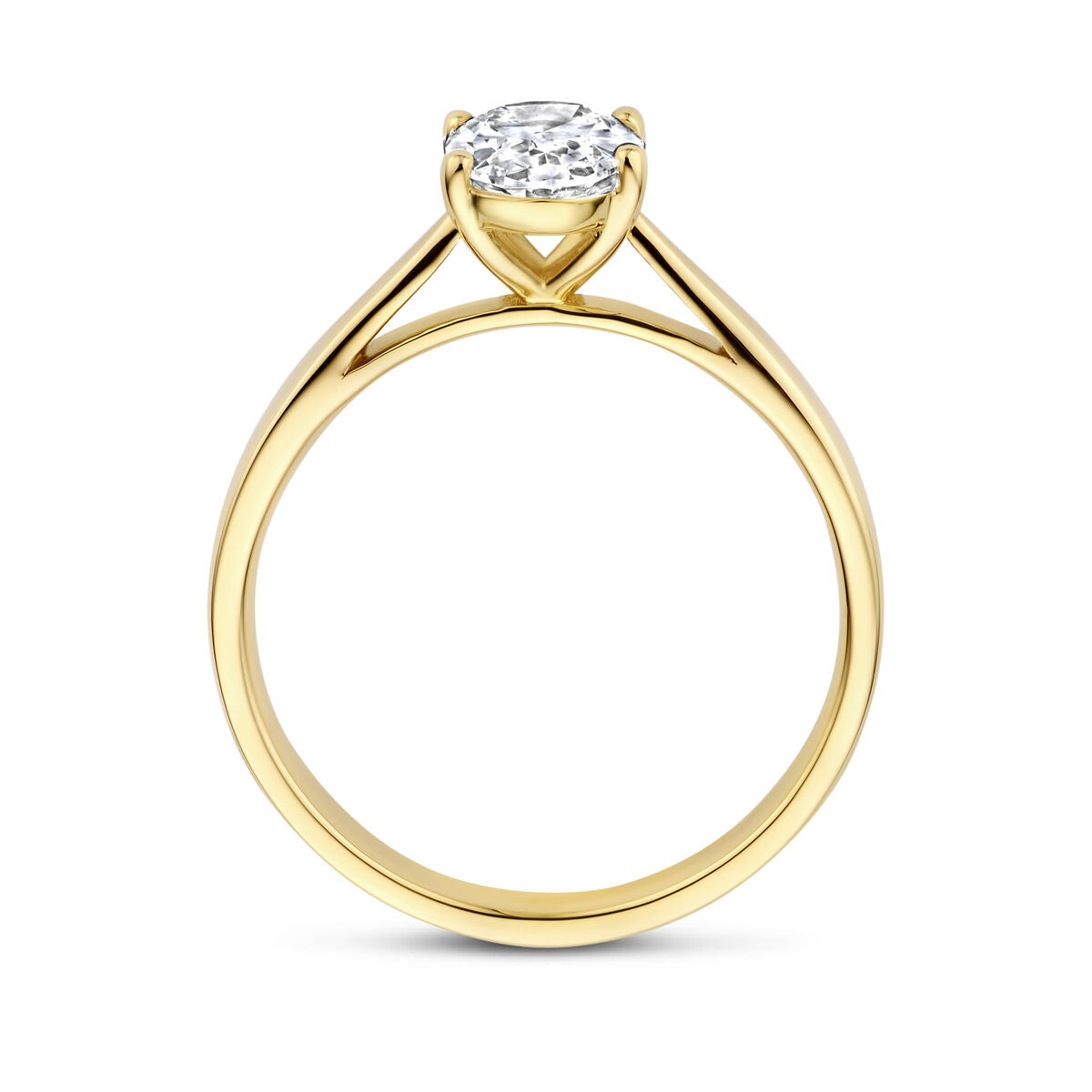 Fantasy Collection Ring lab grown diamant 1.00ct h si 14K geelgoud