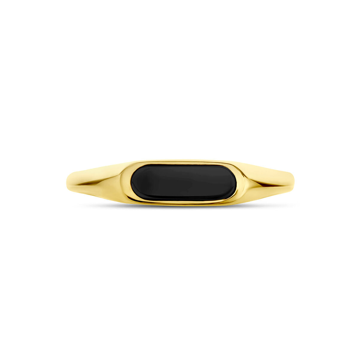 Ring onyx 9K geelgoud zwart