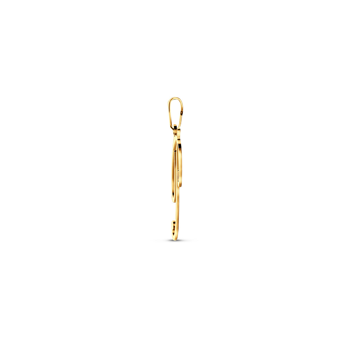 Hanger sierletter P 18 mm 14K geelgoud #Letter_P