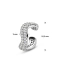 Zilveren gerhodineerde ear cuff zirkonia 12,5 mm - 1342144