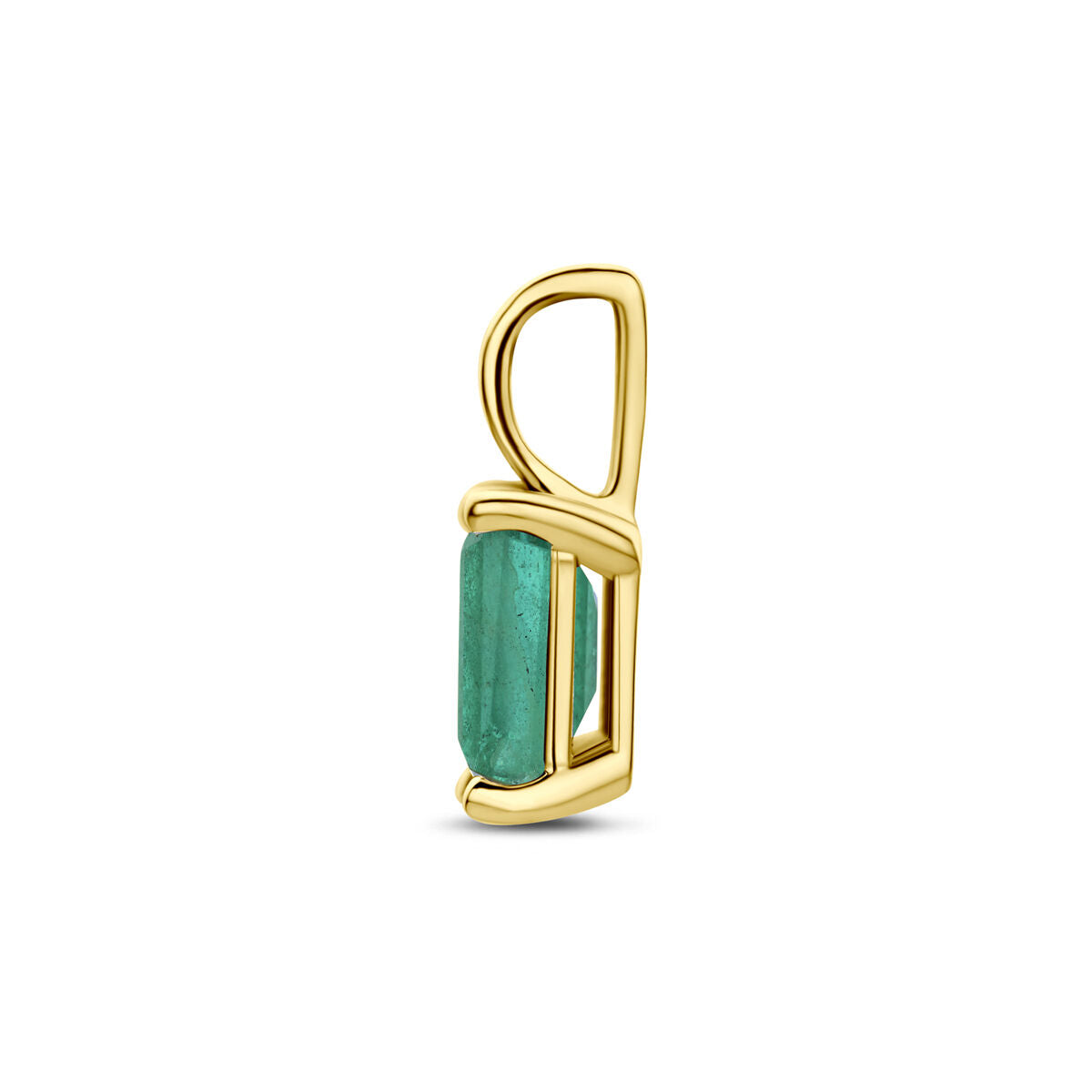 Hanger smaragd 14K geelgoud 11 mm