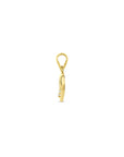 14K geelgouden hanger hartje zirkonia 13 mm - 4034100 - PansiteNederland.nl