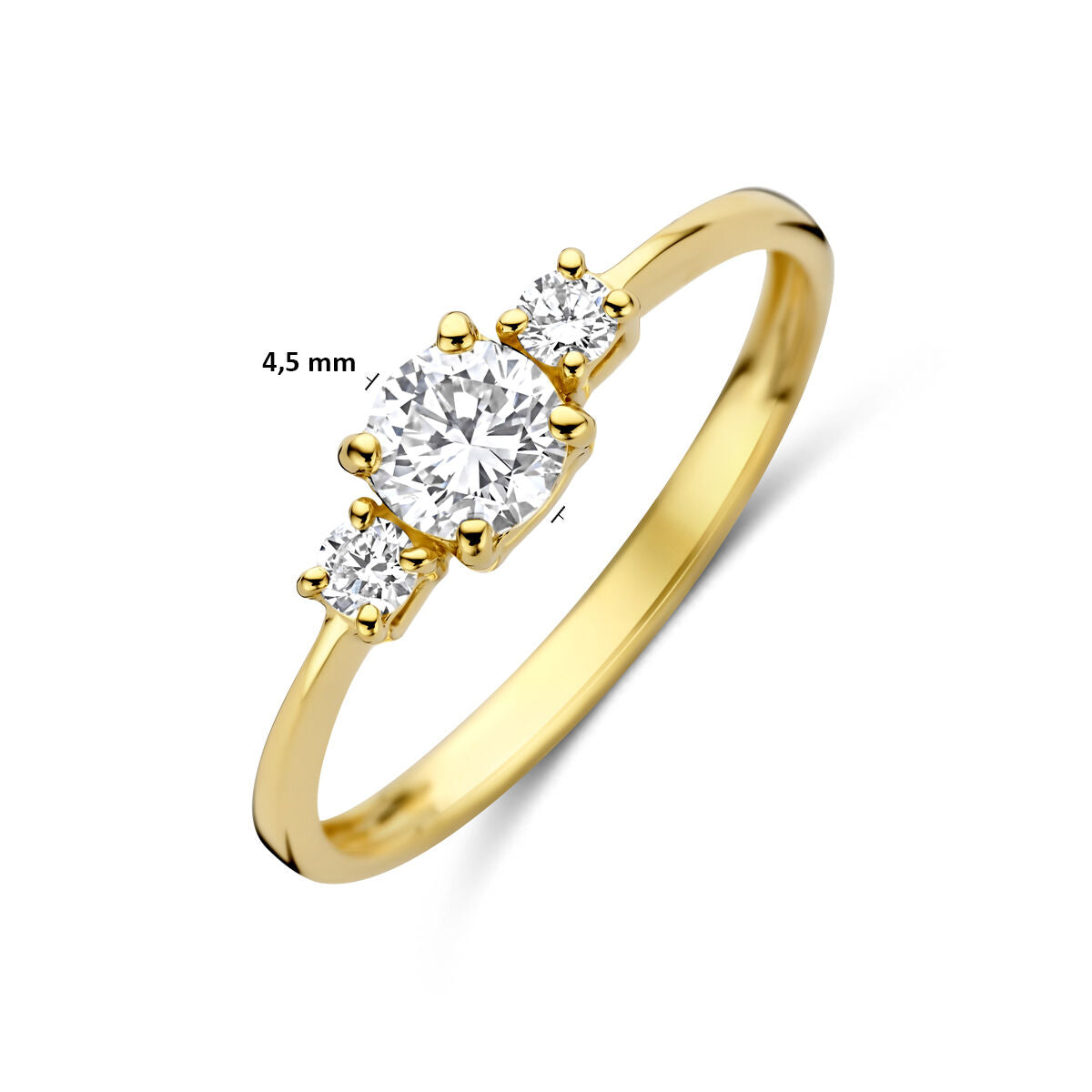 Fantasy Collection Trilogie ring lab grown diamant 0.50ct g vs 14K geelgoud