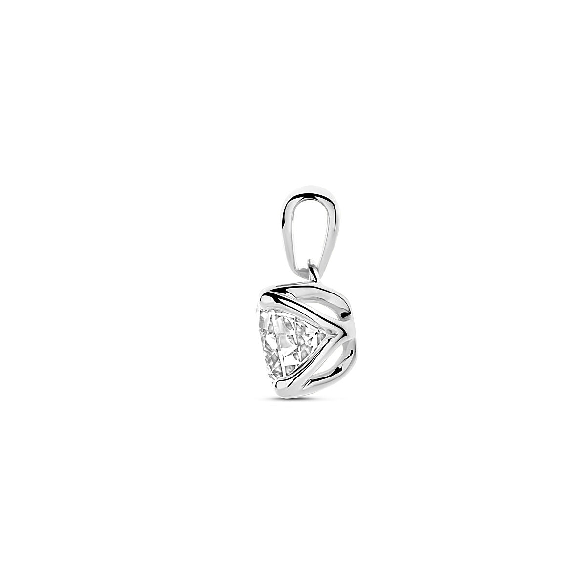 14K witgouden hanger lab grown diamant 1.00ct h si 11 mm - 4106439 - PansiteNederland.nl