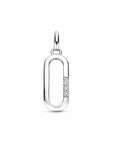 Zilveren gerhodineerde hanger zirkonia 20 mm - 1341823 - PansiteNederland.nl