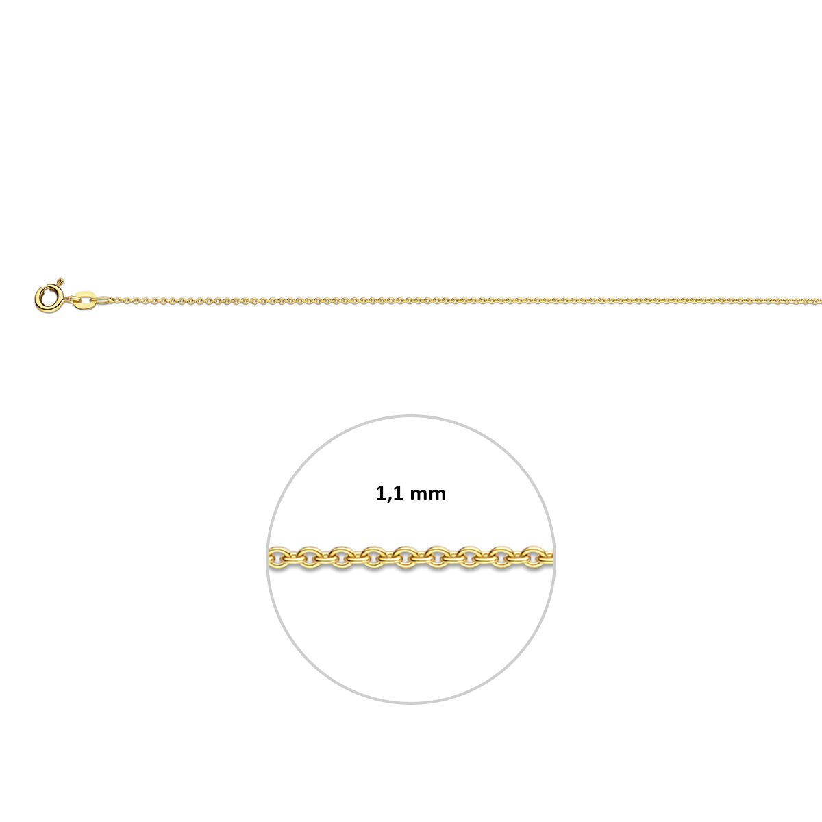 Fantasy Collection 9k anker rond 1,1 mm 9K geel