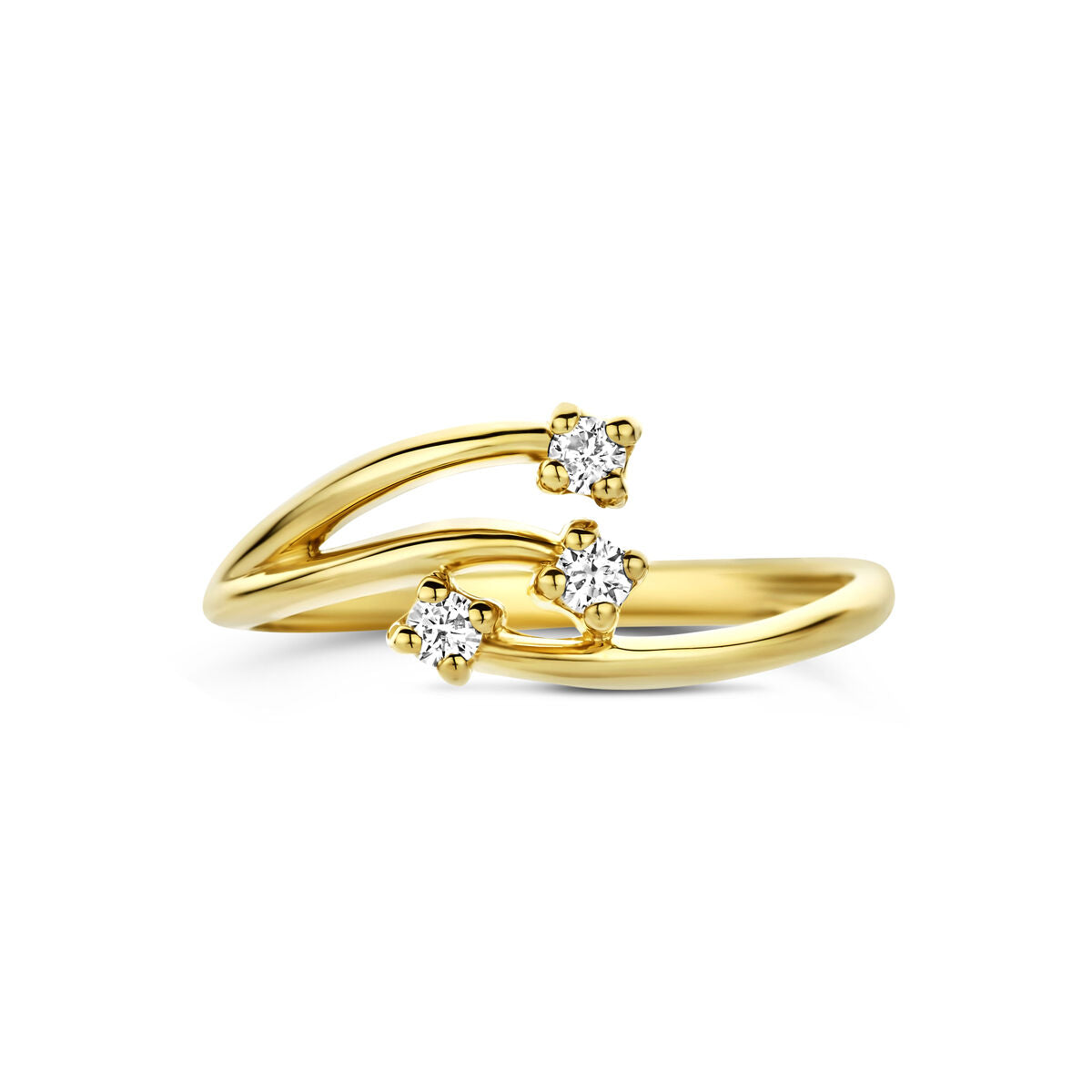 Fantasy Collection Ring lab grown diamant 0.12ct g vs 14K geelgoud