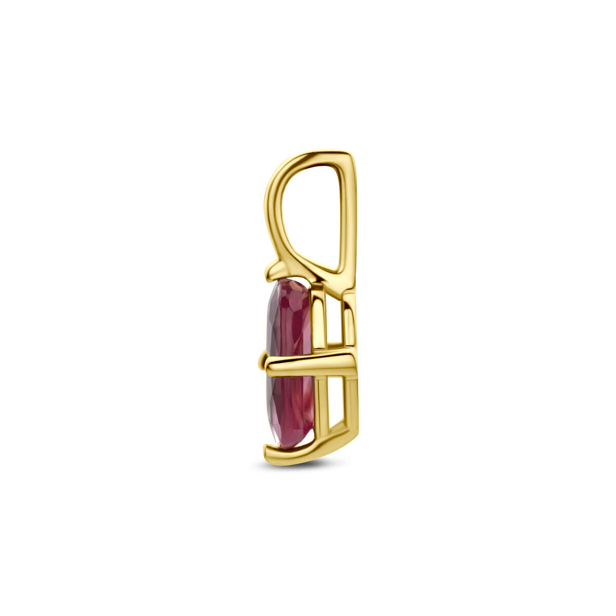 Hanger robijn 14K geelgoud 11,5 mm