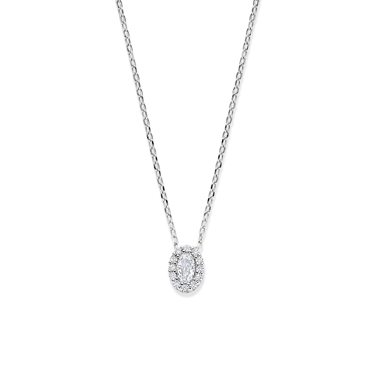 Fantasy Collection Collier zirkonia 41 - 43 - 45 cm zilver gerhodineerd