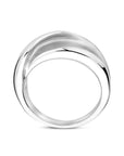 Zilveren Gerhodineerde Ring Poli/Mat 1340834
