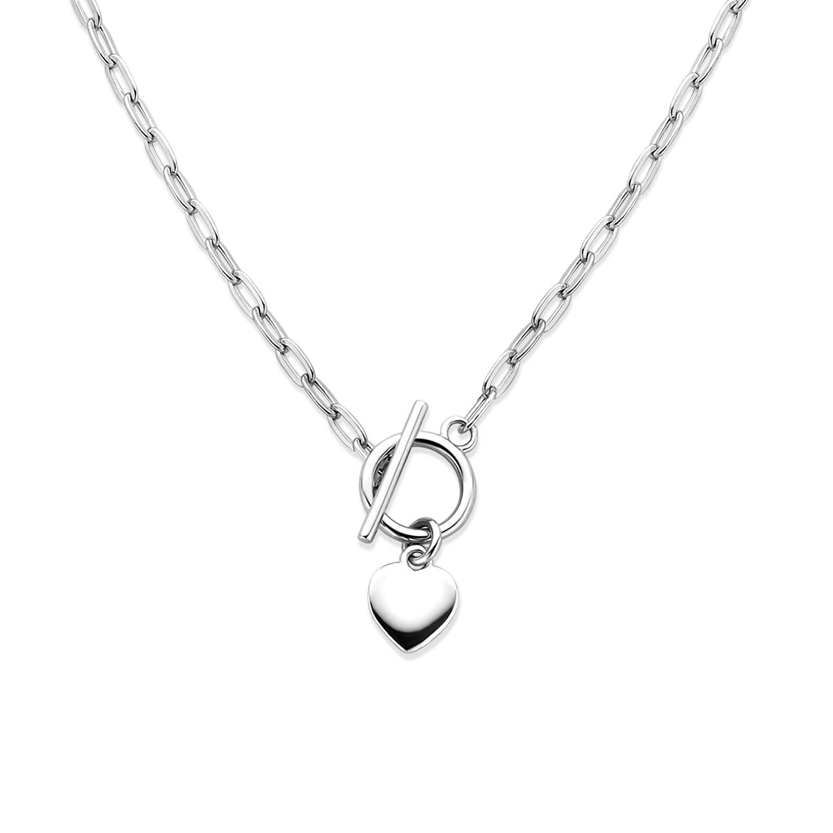Fantasy Collection Collier hartje kapittelslot 42 cm zilver gerhodineerd