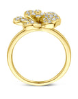 14K Geelgouden Ring Bloem Diamant 0.75Ct H Si 4033521