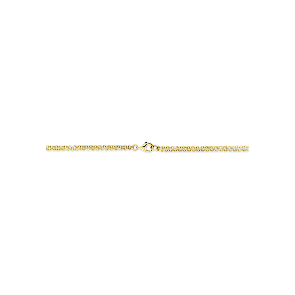 Fantasy Collection Collier rechthoekjes 42 cm 14K bicolor goud geel/wit