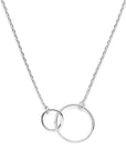 zilver gerhodineerd collier rondjes 41 + 4 cm 1337206
