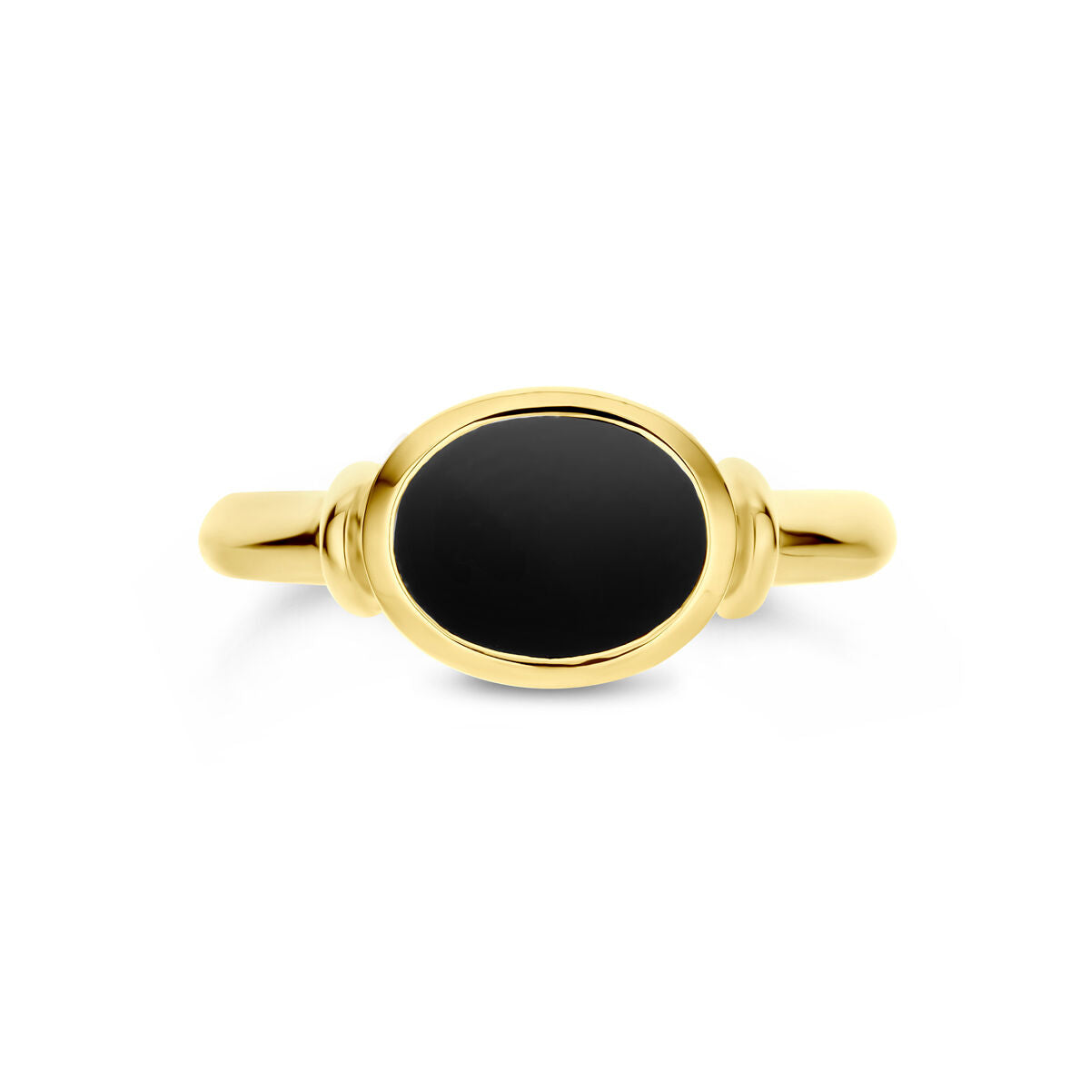 14K Geelgouden Ring Onyx Massief 4032133 - PansiteNederland.nl