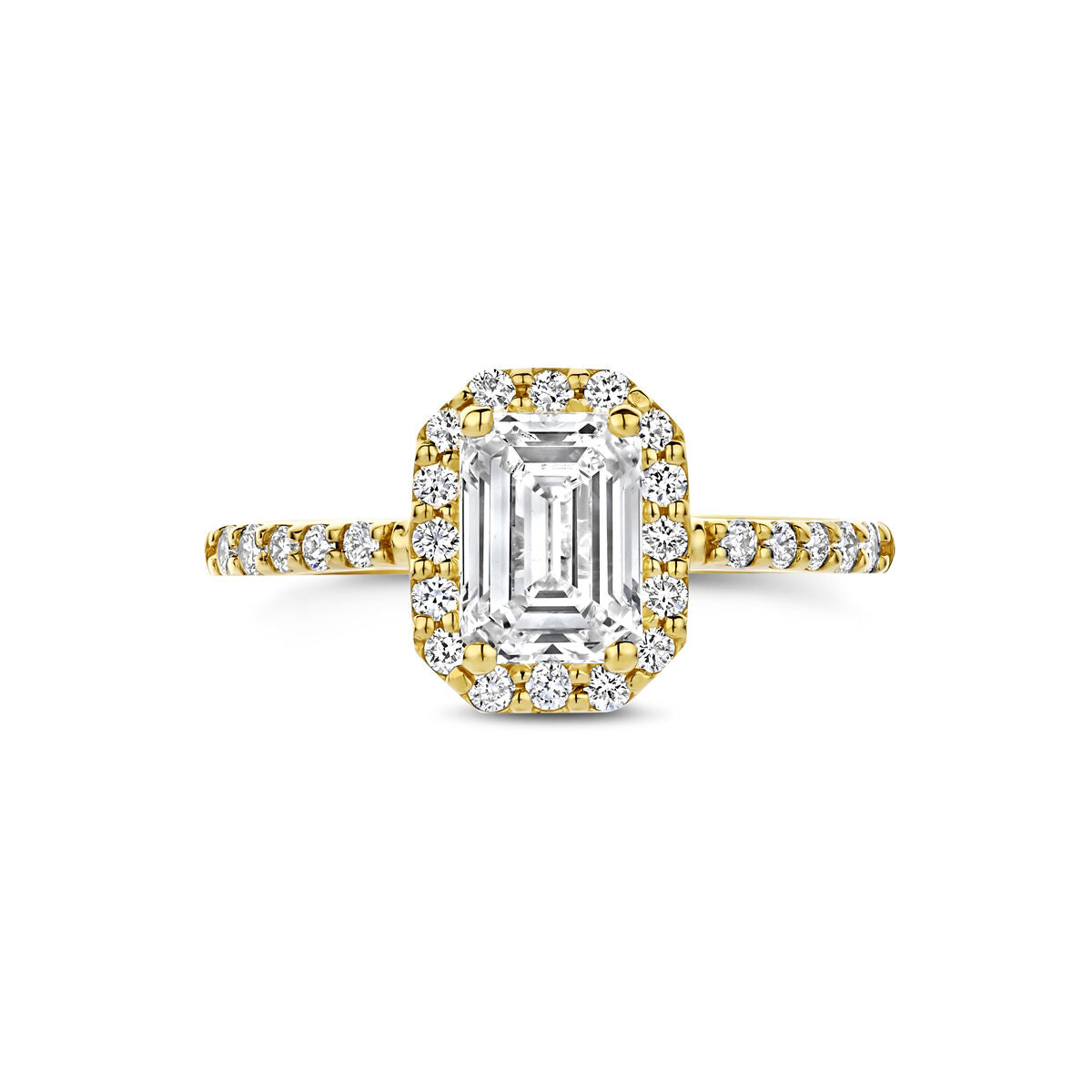 Fantasy Collection Ring lab grown diamant 1.40ct g vs 14K geelgoud