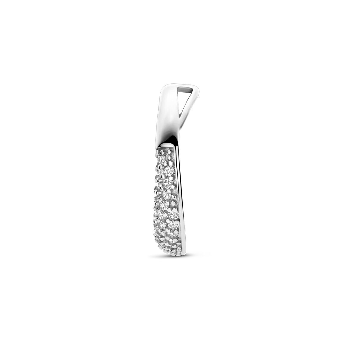 Zilveren gerhodineerde hanger zirkonia 18,5 mm - 1341318 - PansiteNederland.nl