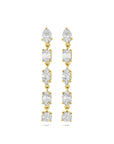 14K geelgouden oorhangers lab grown diamant 2.00ct 2x 1.00ct h si 30 mm - 4033555