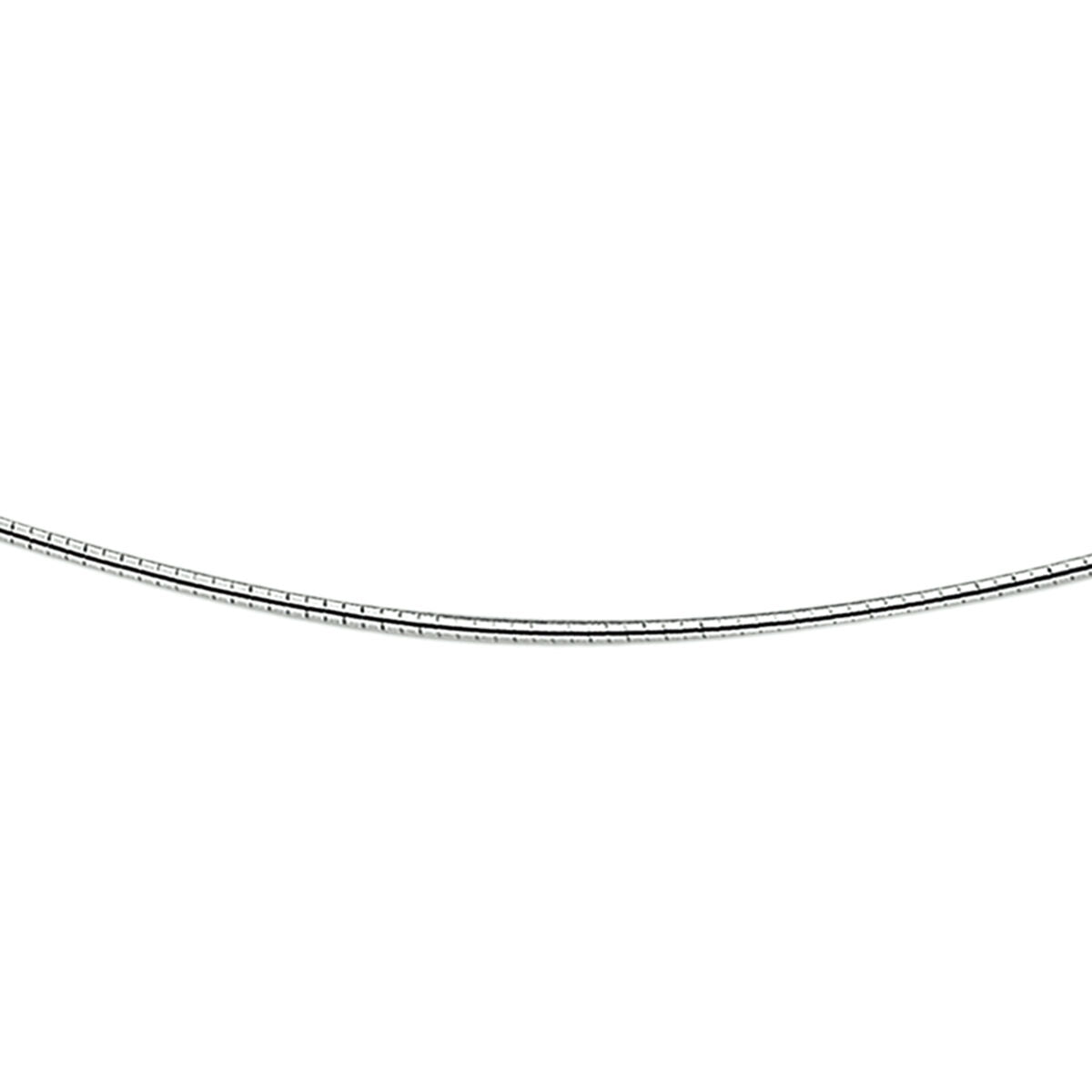 Fantasy Collection Collier omega rond schroefslot 1,2 mm 45 cm zilver gerhodineerd