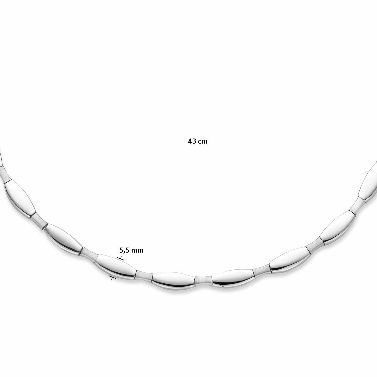 Collier Gerhodineerd Zilver