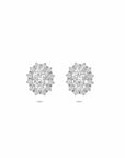 Zilveren gerhodineerde oorknoppen zirkonia 10 mm - 1341178