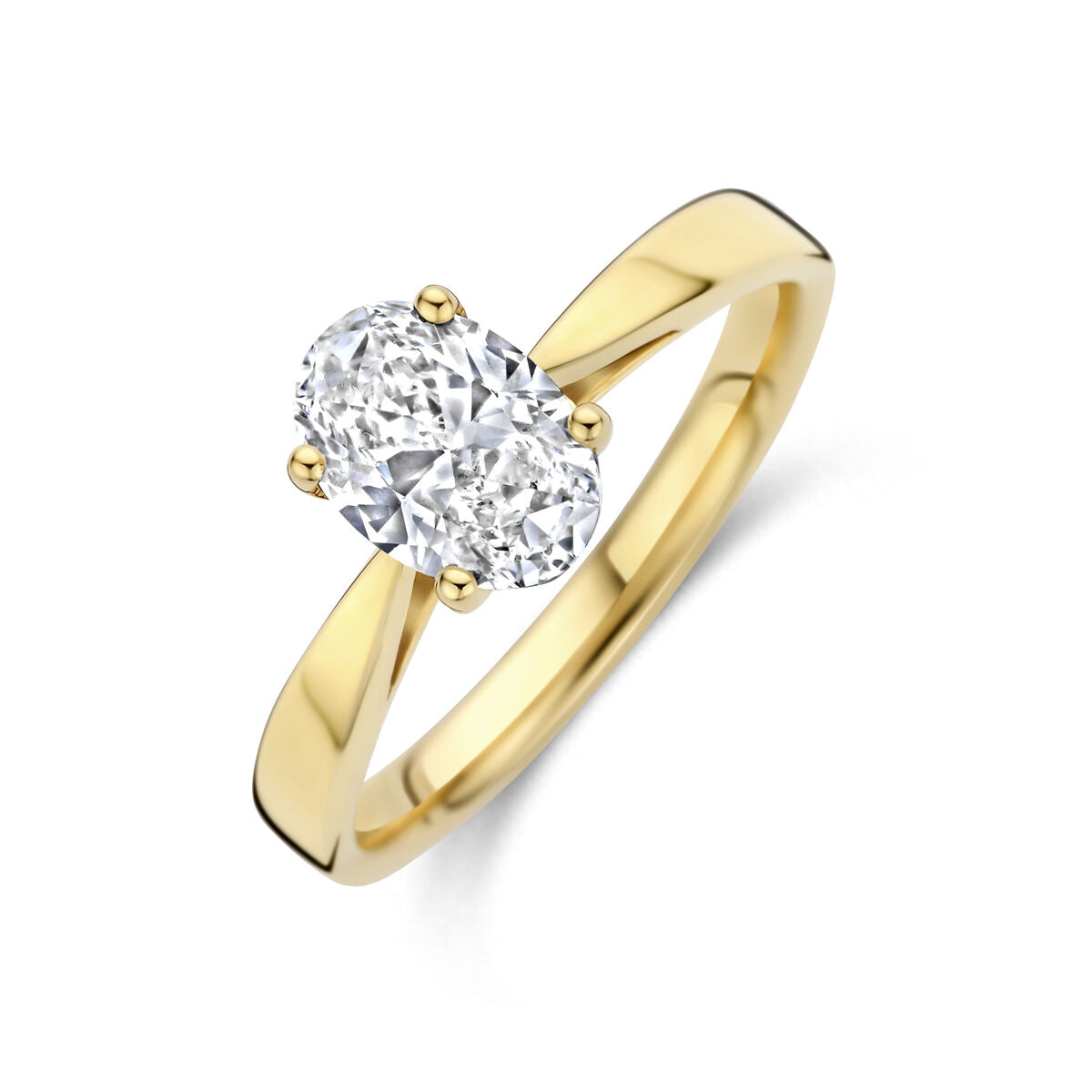 Fantasy Collection Ring lab grown diamant 1.00ct h si 14K geelgoud