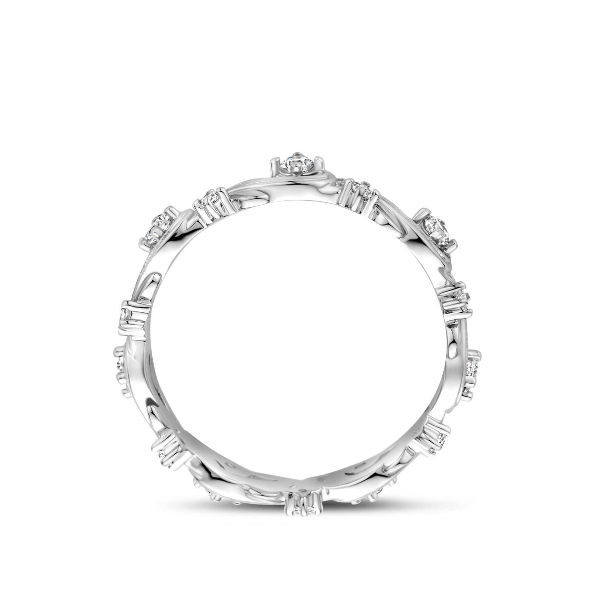 Ring zirkonia zilver gerhodineerd