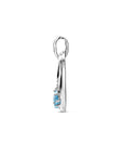 zilver gerhodineerd hanger topaas 1337886