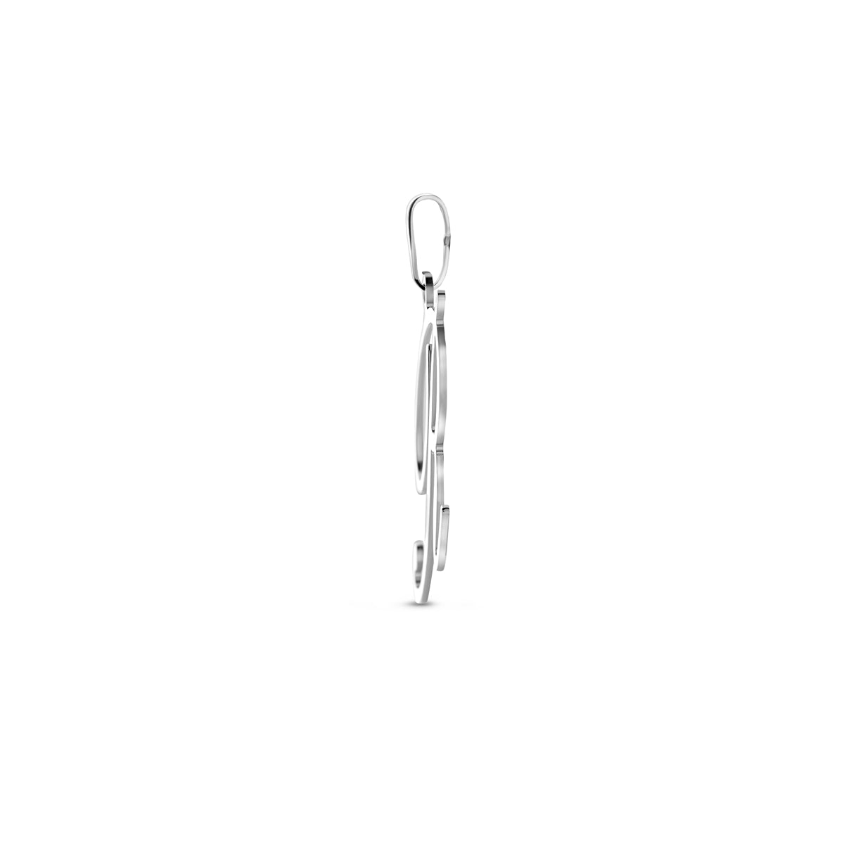 Hanger sierletter R 26,5 mm zilver #Letter_R