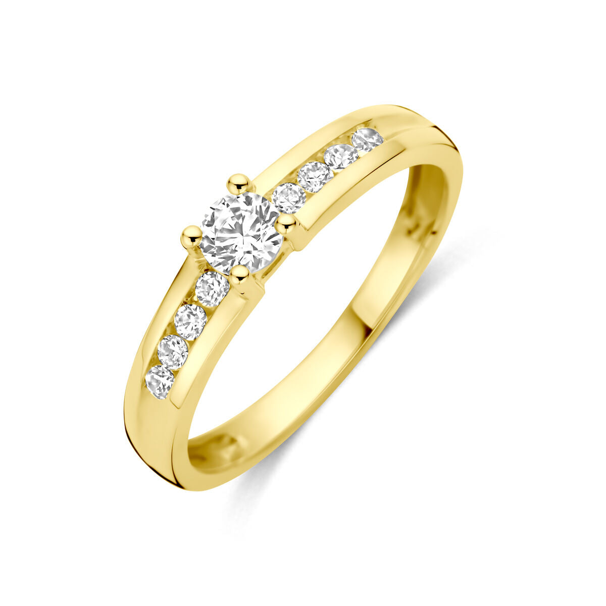 Fantasy Collection 9K Geelgouden Ring met Zirkonia voor Dames 8000244