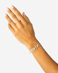 Buddha to Buddha Chain XS Cord Armband 135GR Zilver Grey