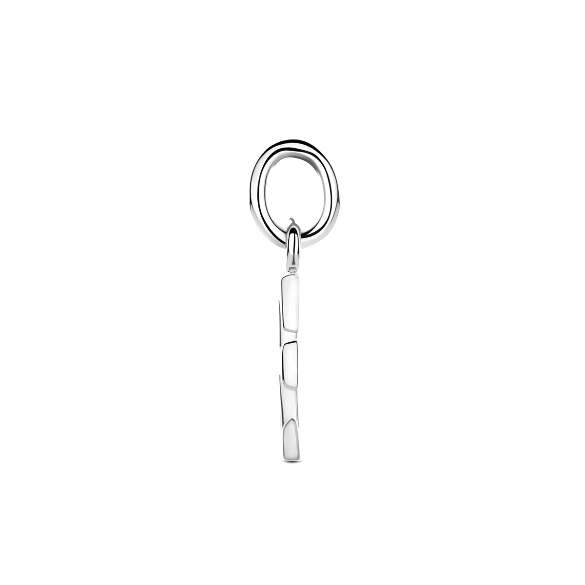 Hanger letter E 12,5 mm zilver gerhodineerd #Letter_E