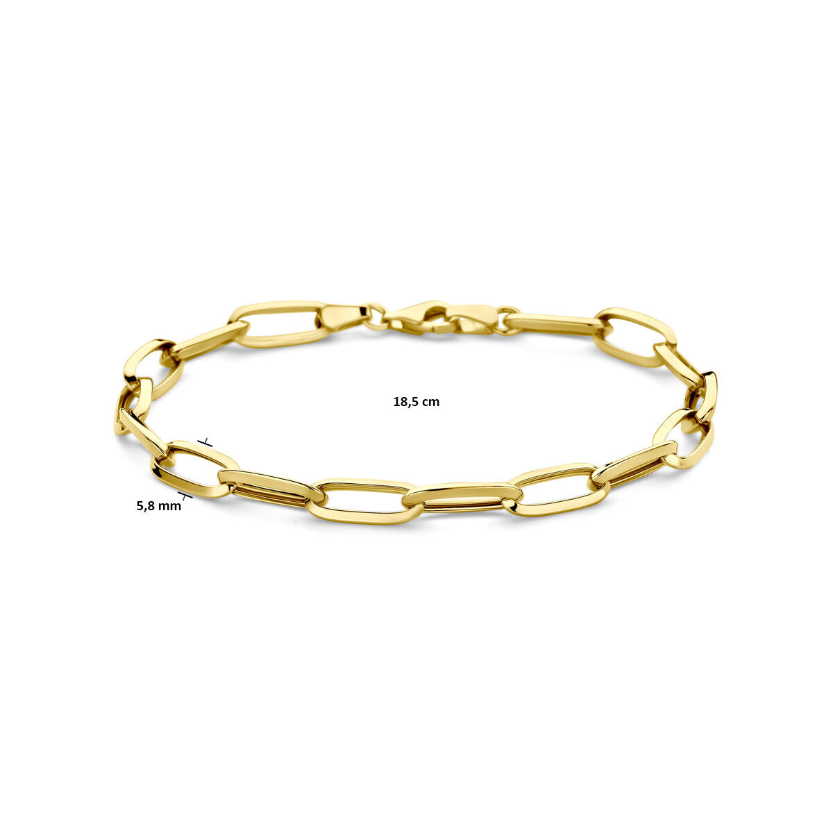 Armband closed forever 5,8 mm 18,5 cm 14K geelgoud