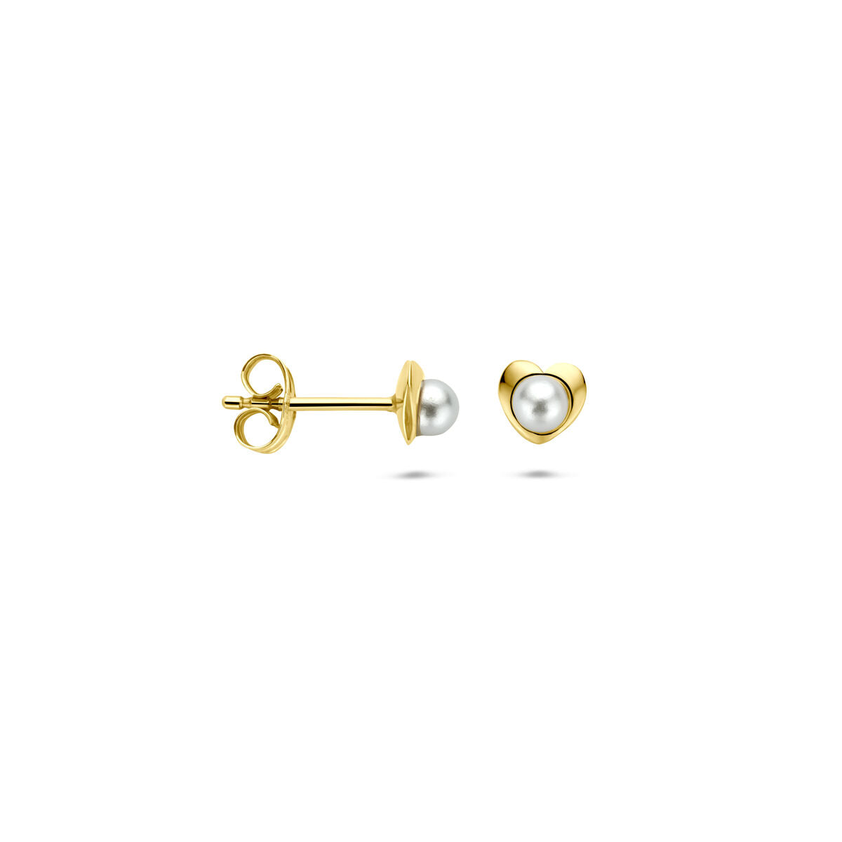 14K geelgouden oorknoppen parel 4,5 mm - 4034892