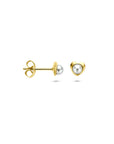 14K geelgouden oorknoppen parel 4,5 mm - 4034892