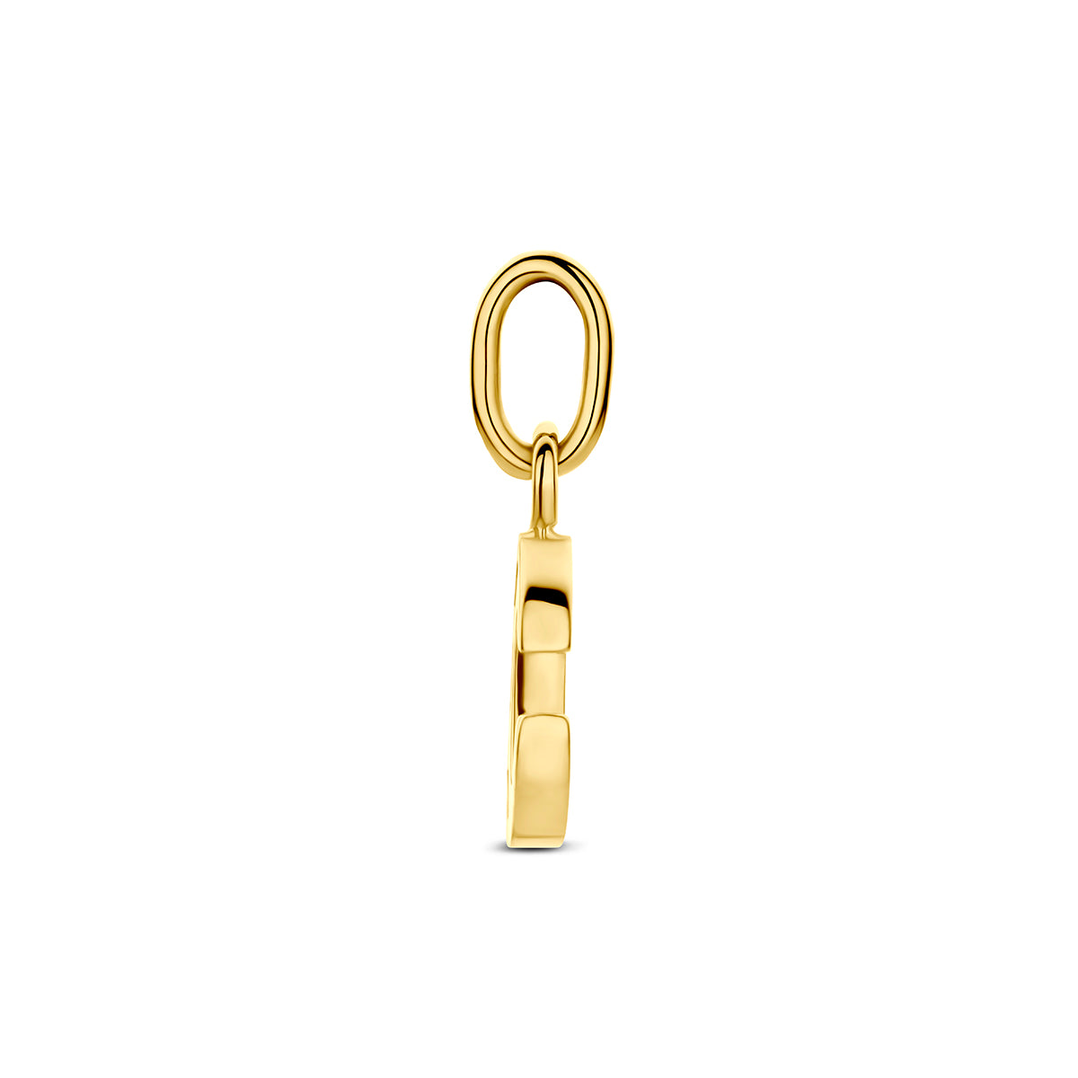 Hanger letter C zirkonia 10,5 mm 14K geelgoud #Letter_C