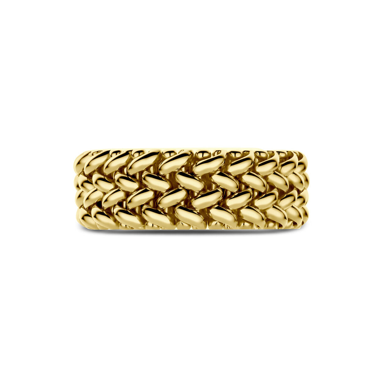 Ring schakel 14K geelgoud 8 mm