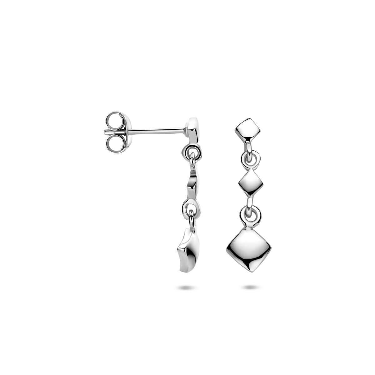 Zilveren gerhodineerde oorhangers 20 mm - 1341222