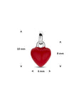 Zilveren gerhodineerde hanger hartje 10 mm - 1341494 - PansiteNederland.nl