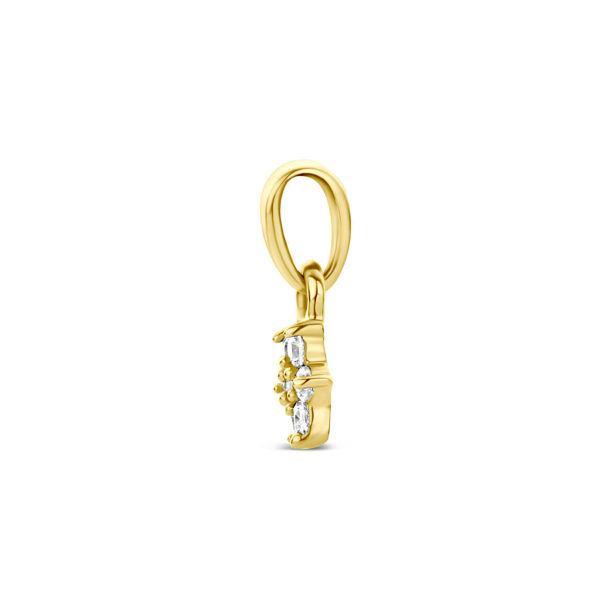 Hanger zirkonia 9K geelgoud 4,5 mm