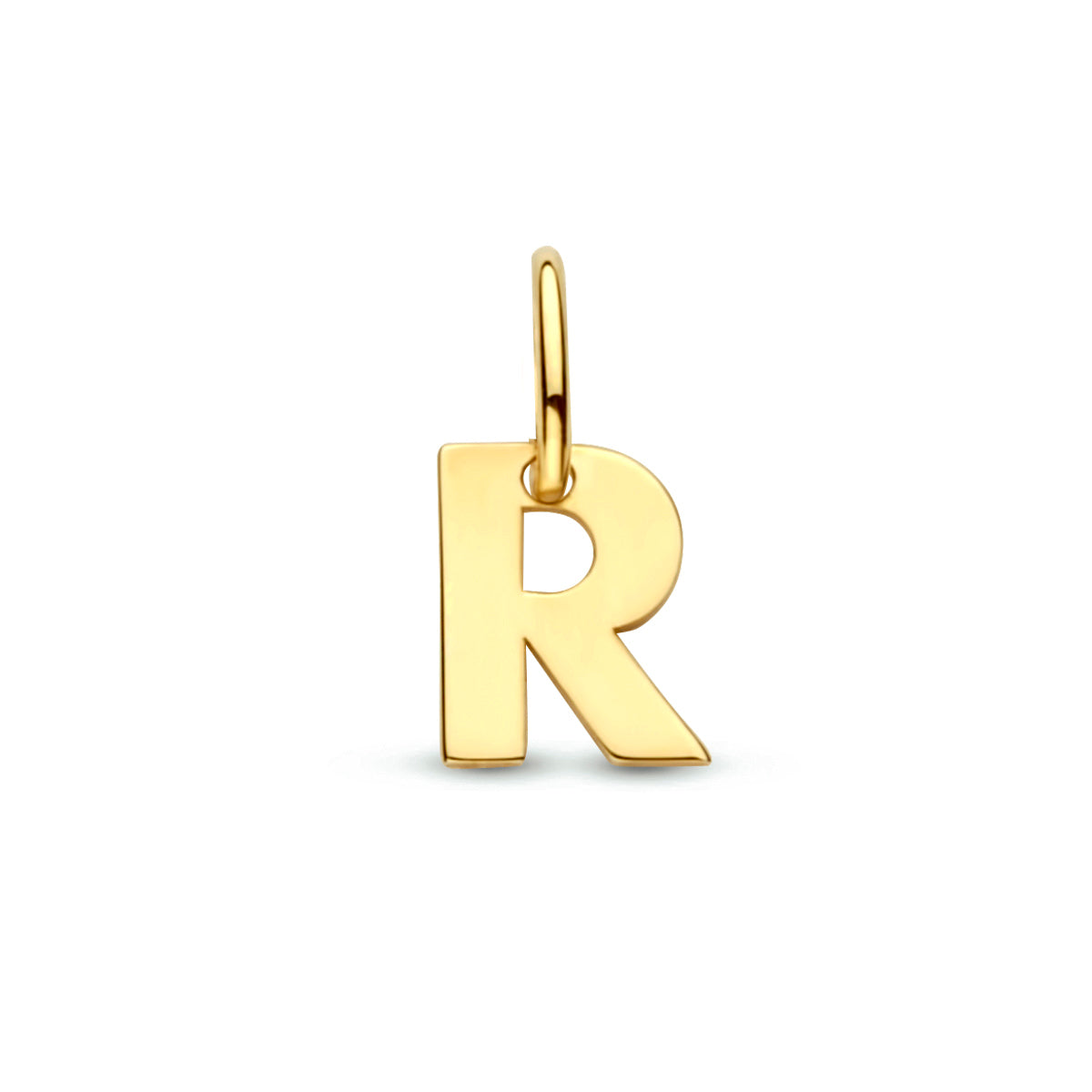 Hanger letter R 9K geelgoud #Letter_R