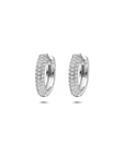 Zilveren gerhodineerde klapoorringen zirkonia 13,5 mm - 1341362