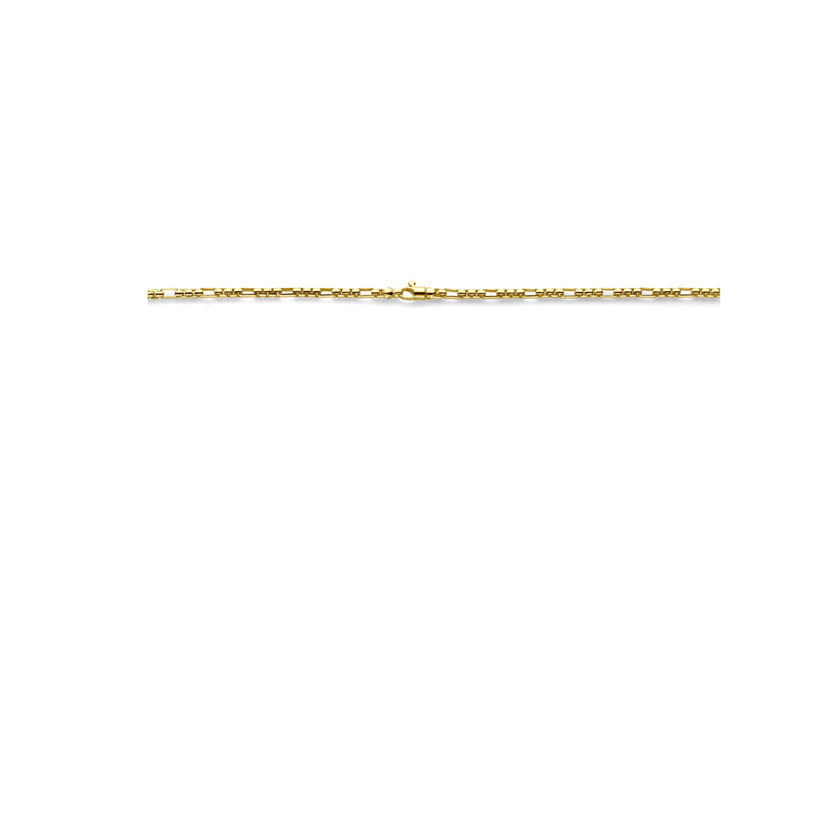Fantasy Collection Collier massief 3.0 mm 45 cm Silgold (geel met zilverkern)