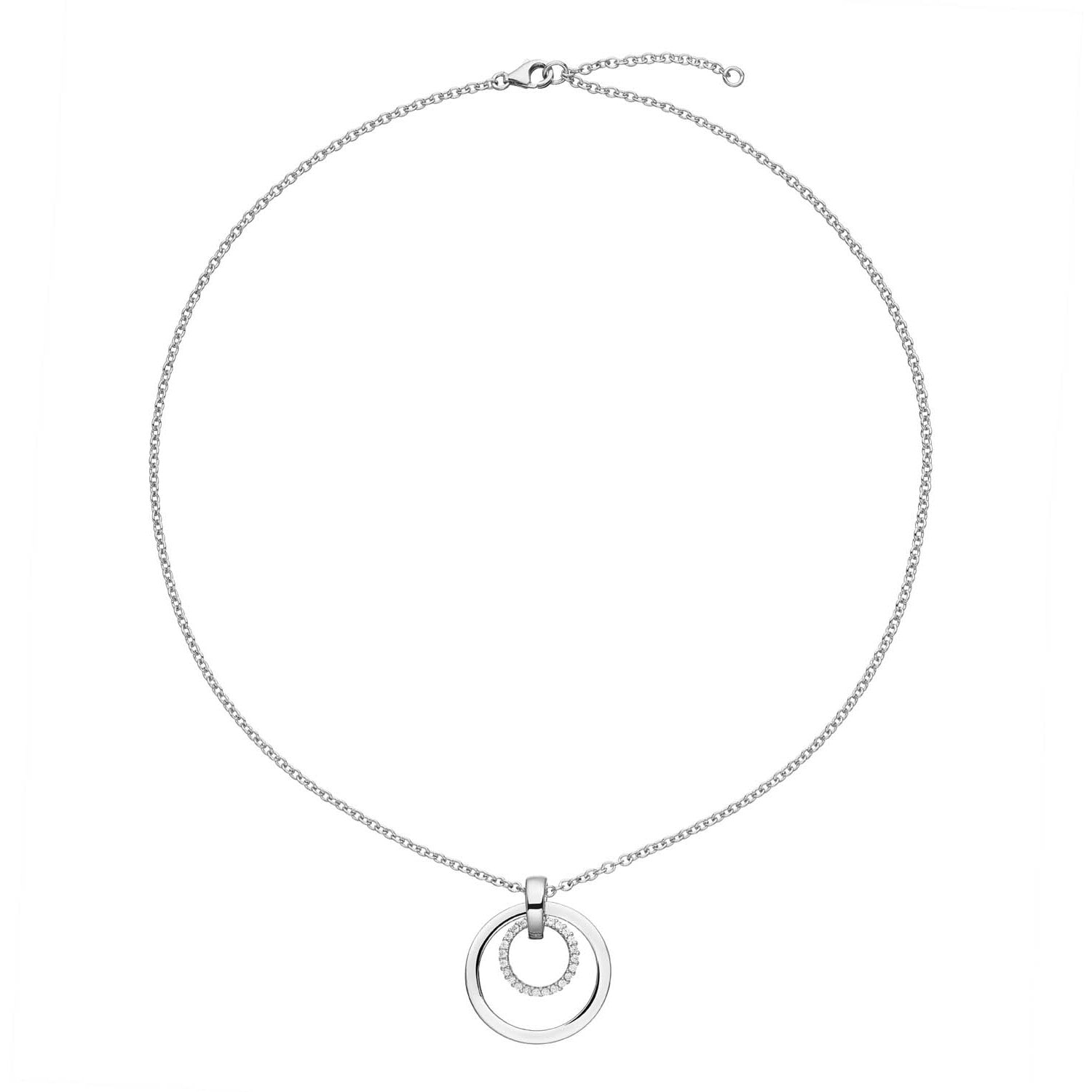 Zilveren ketting - dames - zirkonia 102.0685.45 - PansiteNederland.nl