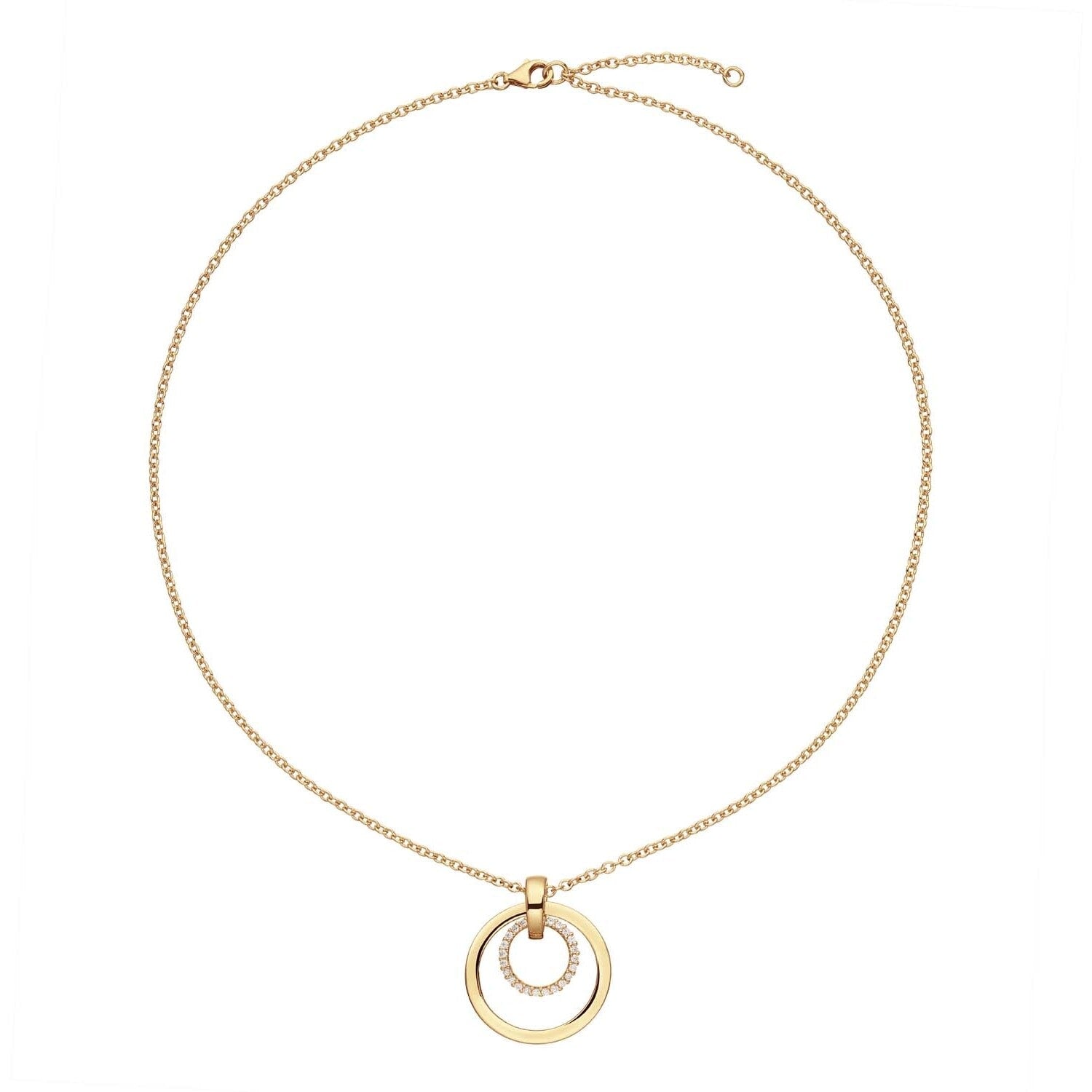 Zilveren ketting verguld - dames - zirkonia 102.8685.45 - PansiteNederland.nl