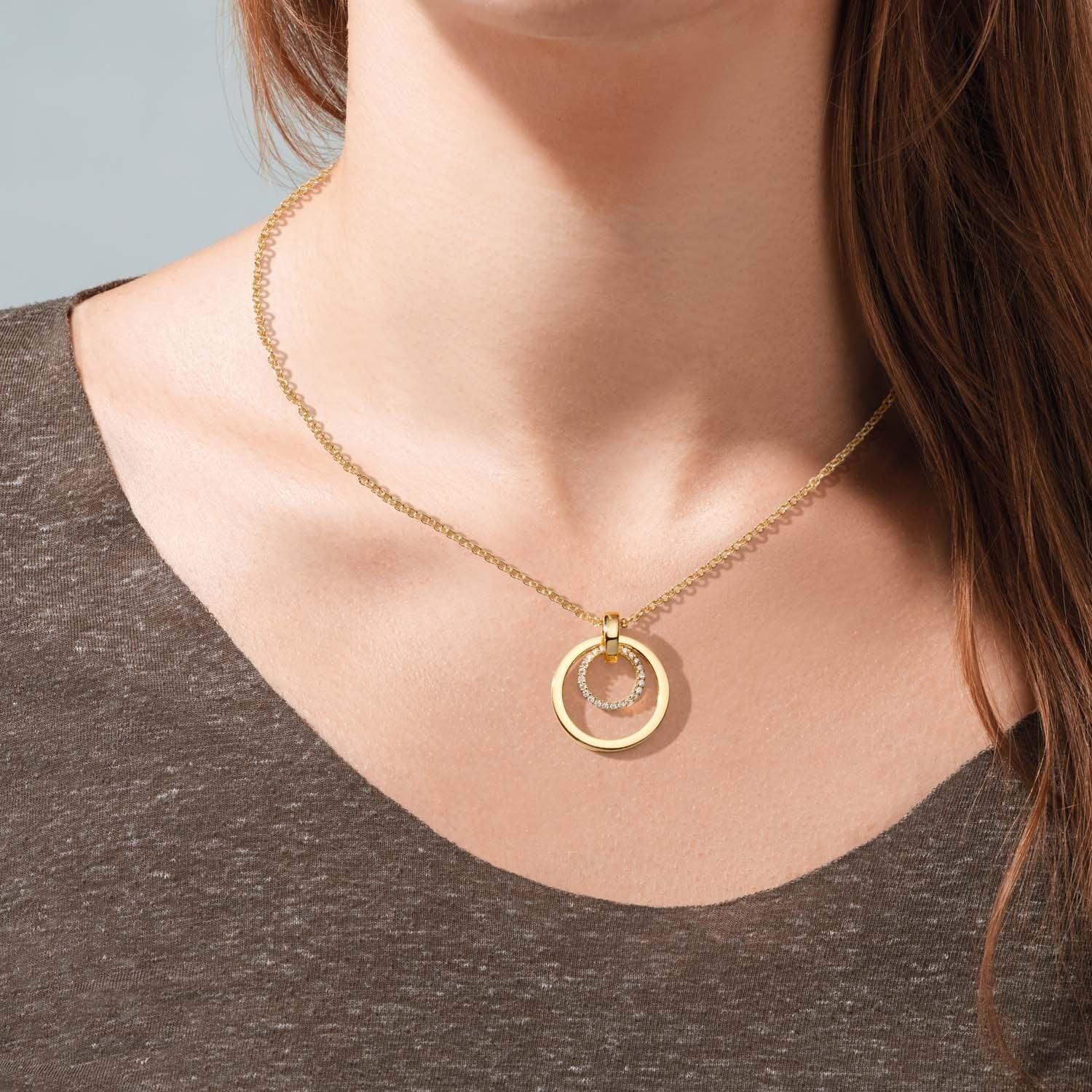 Zilveren ketting verguld - dames - zirkonia 102.8685.45 - PansiteNederland.nl