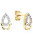 Zilveren vergulde oorknoppen met zirkonia - 106.0813.00 - PansiteNederland.nl
