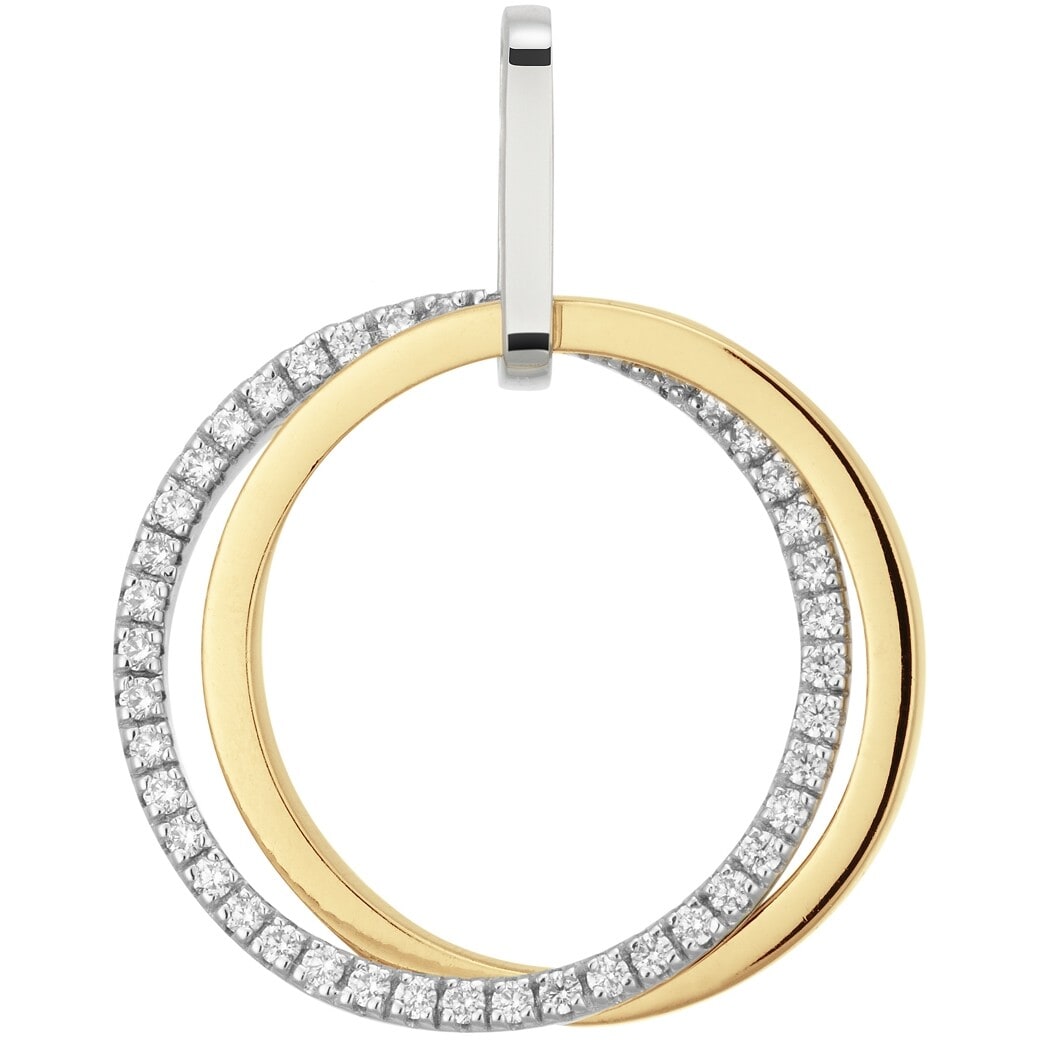 Zilveren vergulde hanger met zirkonia 120.0807.00 - PansiteNederland.nl